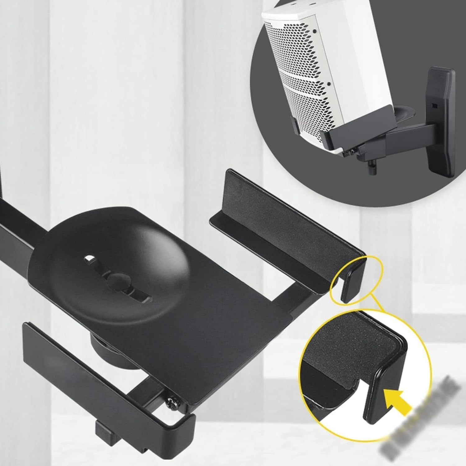 Supporto da parete for altoparlante, staffa for soundbar, supporto for soundbar, supporto for staffa, 1 pz Vassoio ad angolo regolabile Staffa circostante Supporti di registrazione professionali