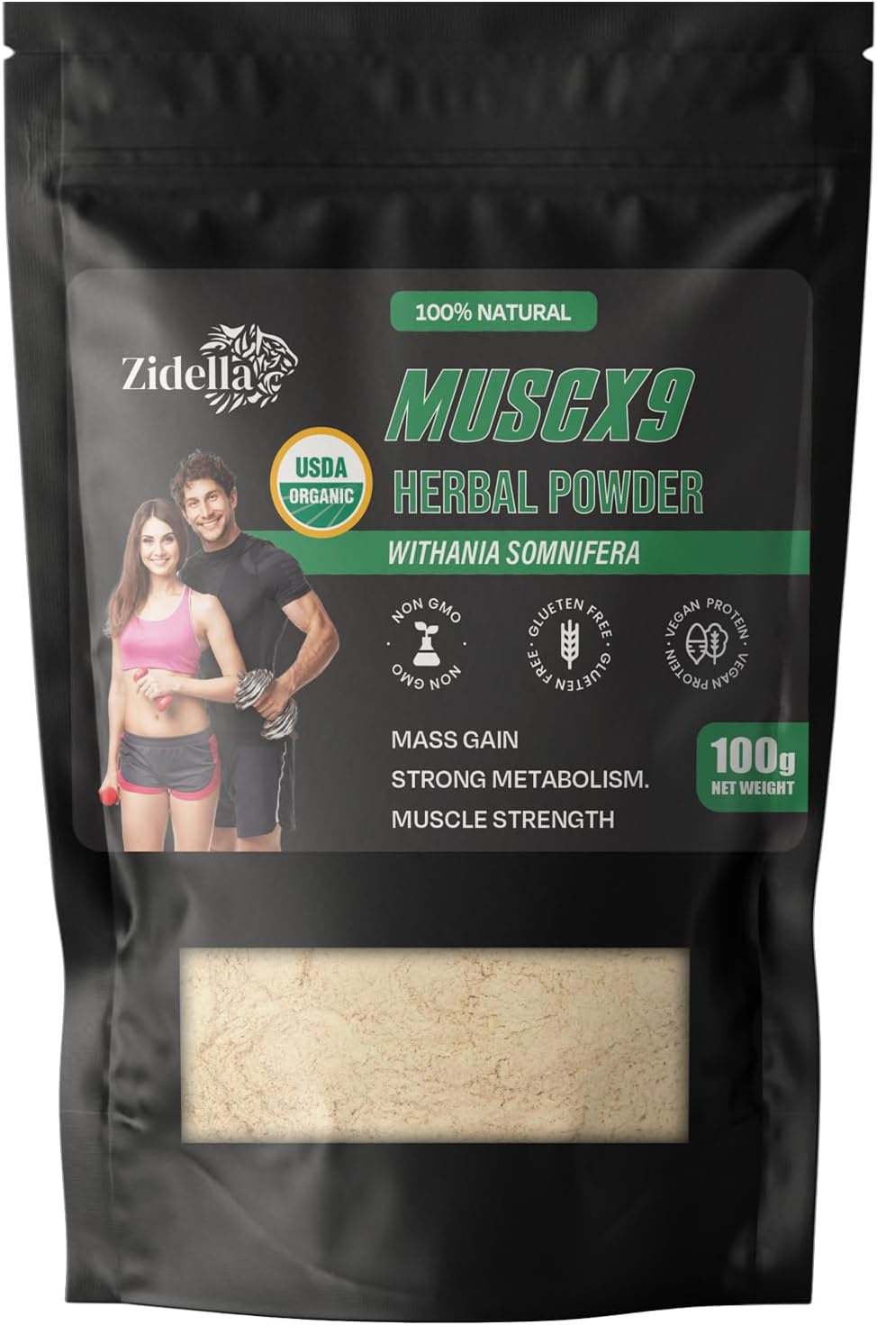 Ayurvedic Weight Gain Powder for Men & Women | No Side Effects | Mass Gainer | Muscle Gain Supplement - 100gm