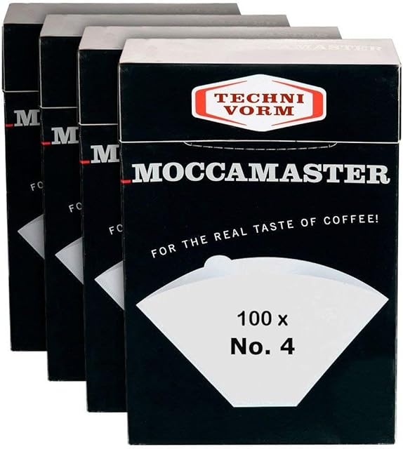 Technivorm Moccamaster 85022 Filter N°4 paper, White | Pack 4 boxes x 100 filters