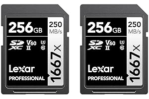 Lexar Professional 1667x SDXC Memory Cards for Stunning Speed and Performance (LSD1667256G-B2NNU)