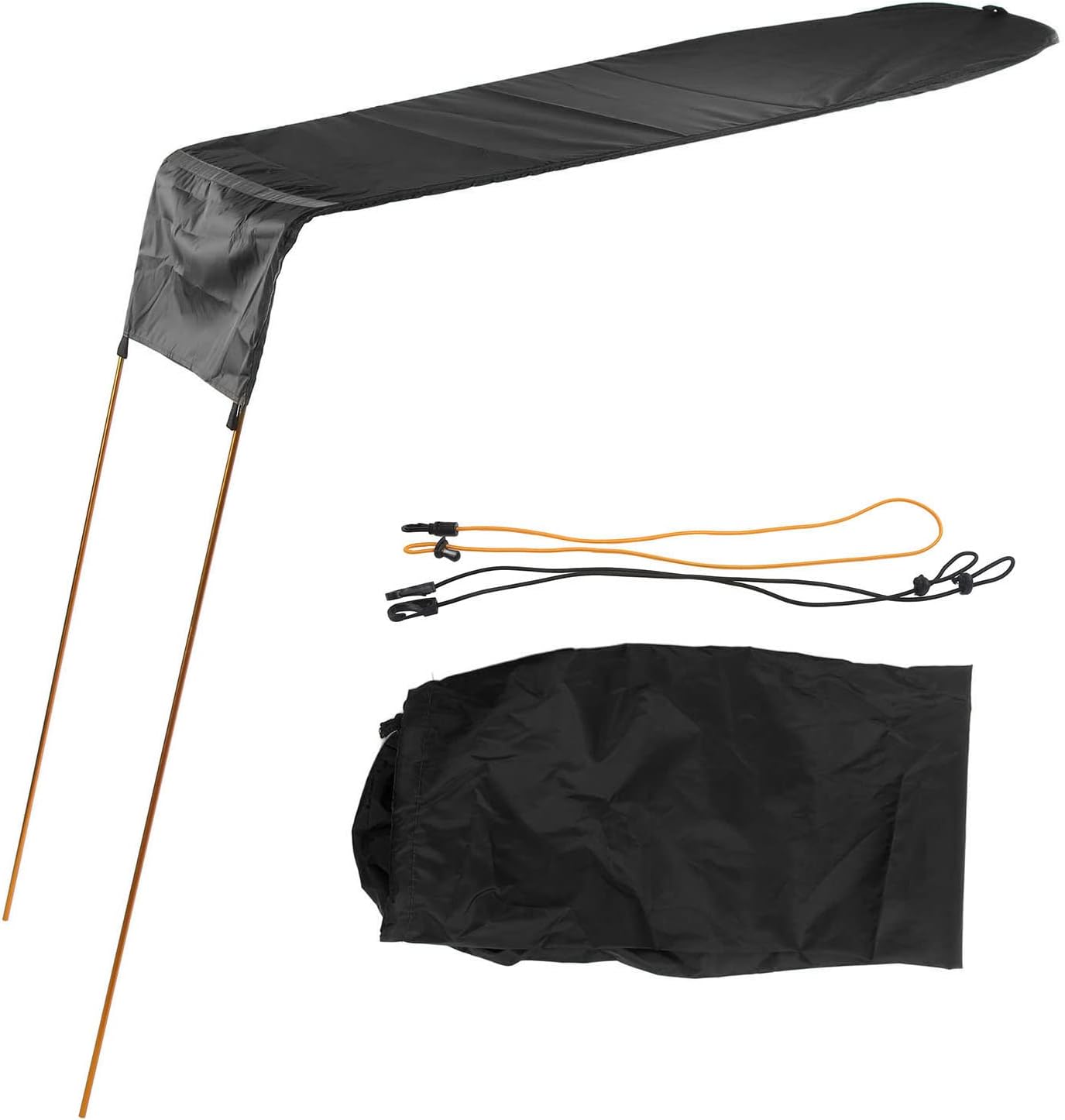 Alomejor Kayak Sunshade, Aluminum Frame Boat Awning Ripstop Fabric for Fishing Boating Camping Yacht Water Sports Enthusiasts