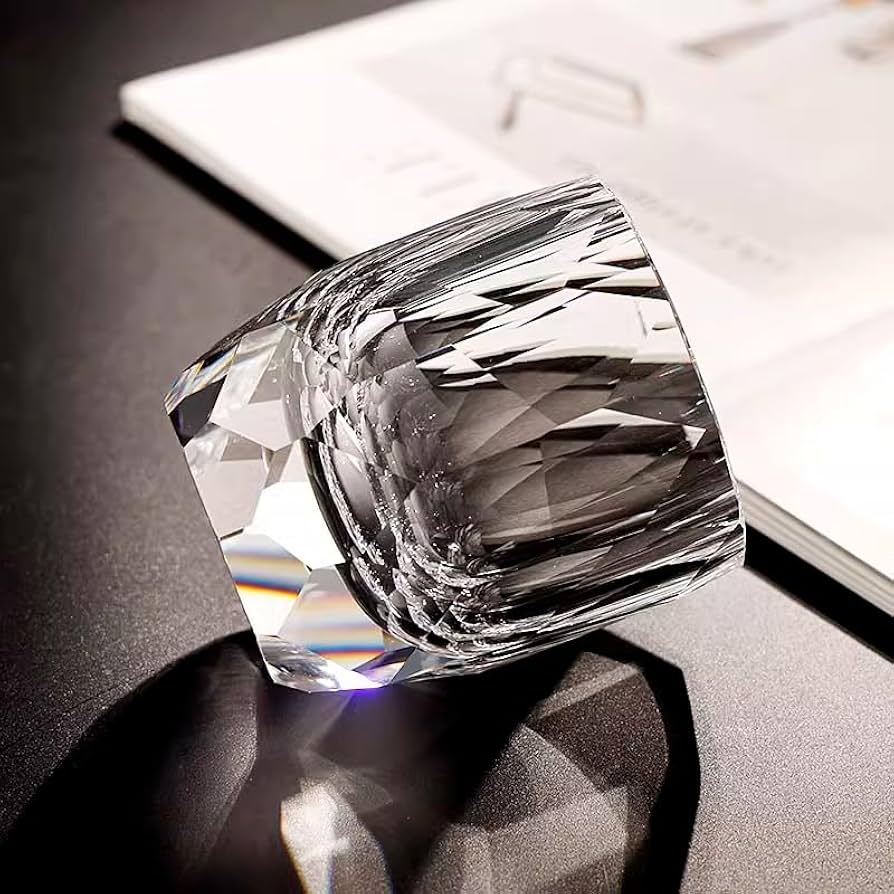 Amazon | seek elengance 極簡純色切子細工透明ウイスキー手作り