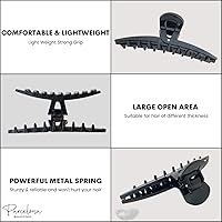 Vista 3 de Parcelona Pinza de pinza de pelo con pinza para el cabello cubierta negra francesa para mujer