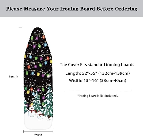 Miniatura 6 de Funda antipolvo de poliéster duradera con estampado de vaca marrón, elegante funda lavable para tabla de planchar, protector de tabla de planchar