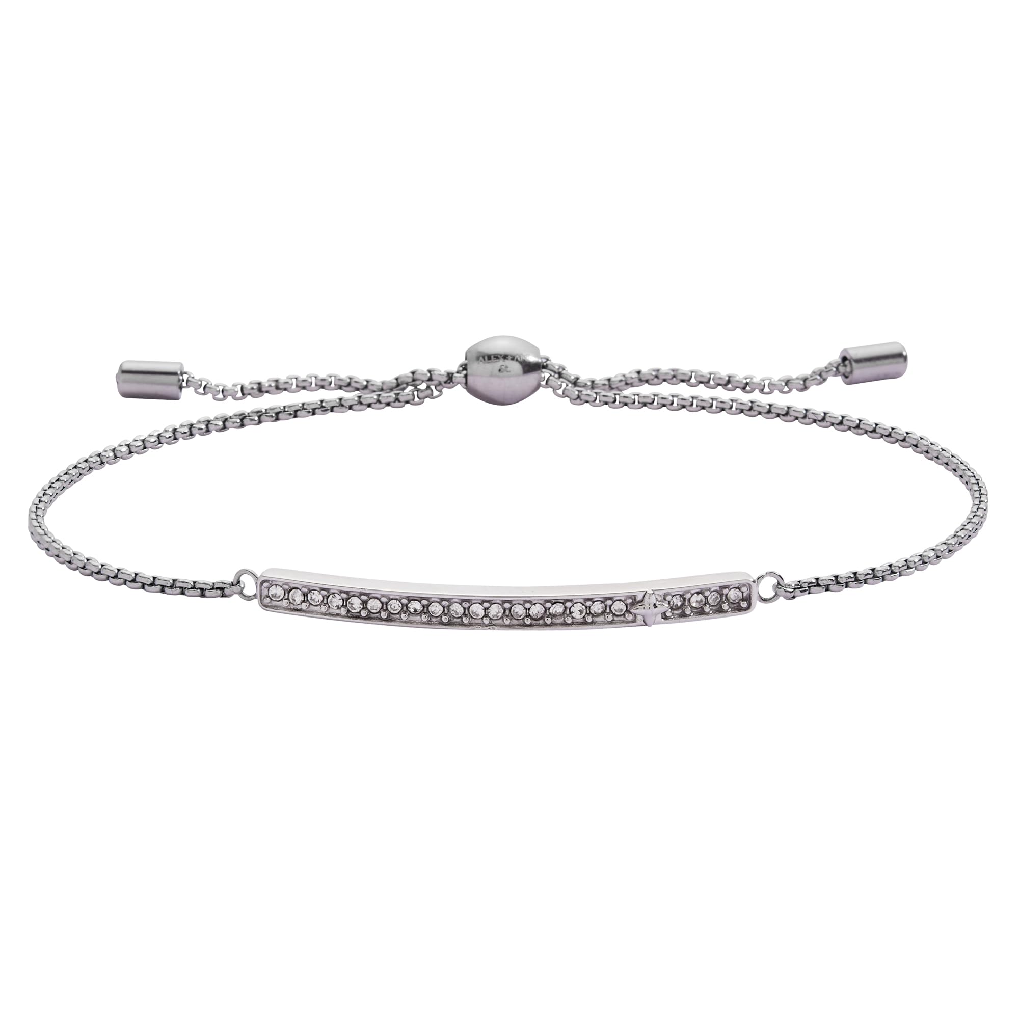 Alex and Ani Pave Bolo Birthstone Bracelet - Stainless Steel Gold/Silver, Perfect for Stacking, Adjustable Birthstone Bracelet for Women, Ideal Gift Jewelry