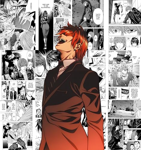 Image of Posternet Set of 12 Light Yagami manga kit wall decor 300 GSM hard poster Death Note posters Paper Print (11.7 inch X 8.3 inch) Full size (33 inch X 23 inch)