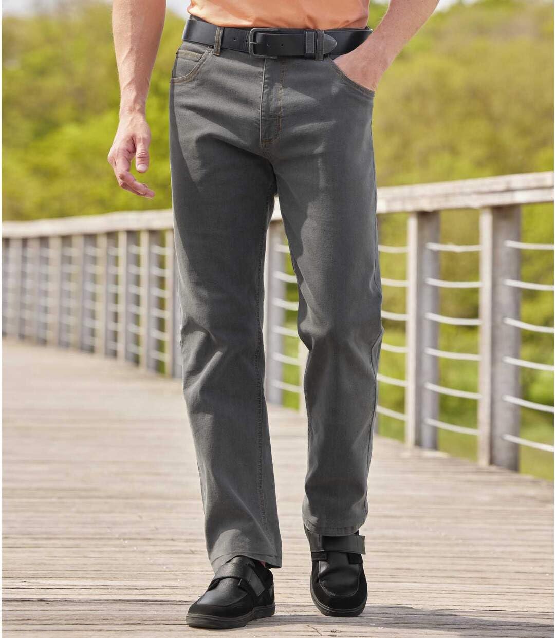 ATLAS FOR MEN - Pack de 2 Vaqueros Hombre Elásticos Regular - Pantalon Pantalones Tejanos - Cremallera Botón - Disponibles en Tallas Grandes