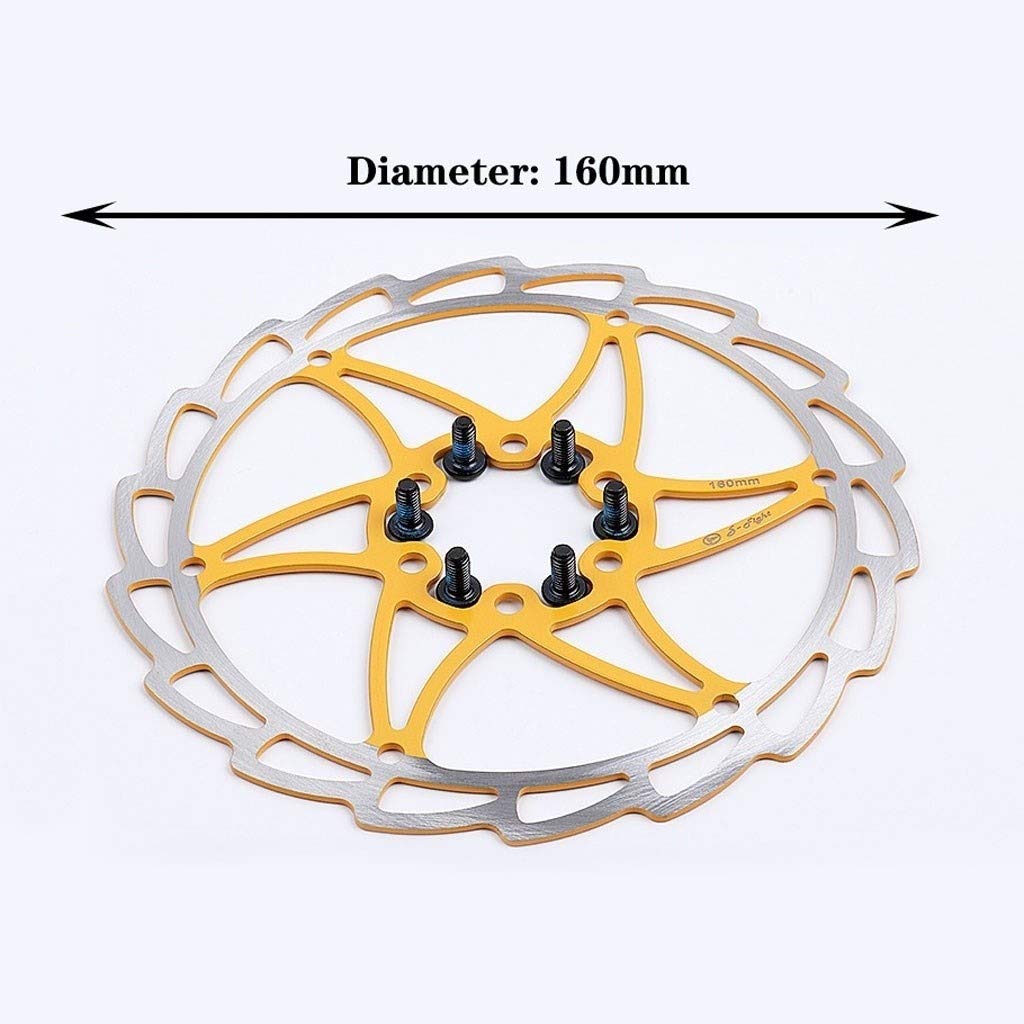 2pcs Freno a Disco MTB Bici Rotore 160mm (6. 3") con 12 Viti Acciaio Inossidabile