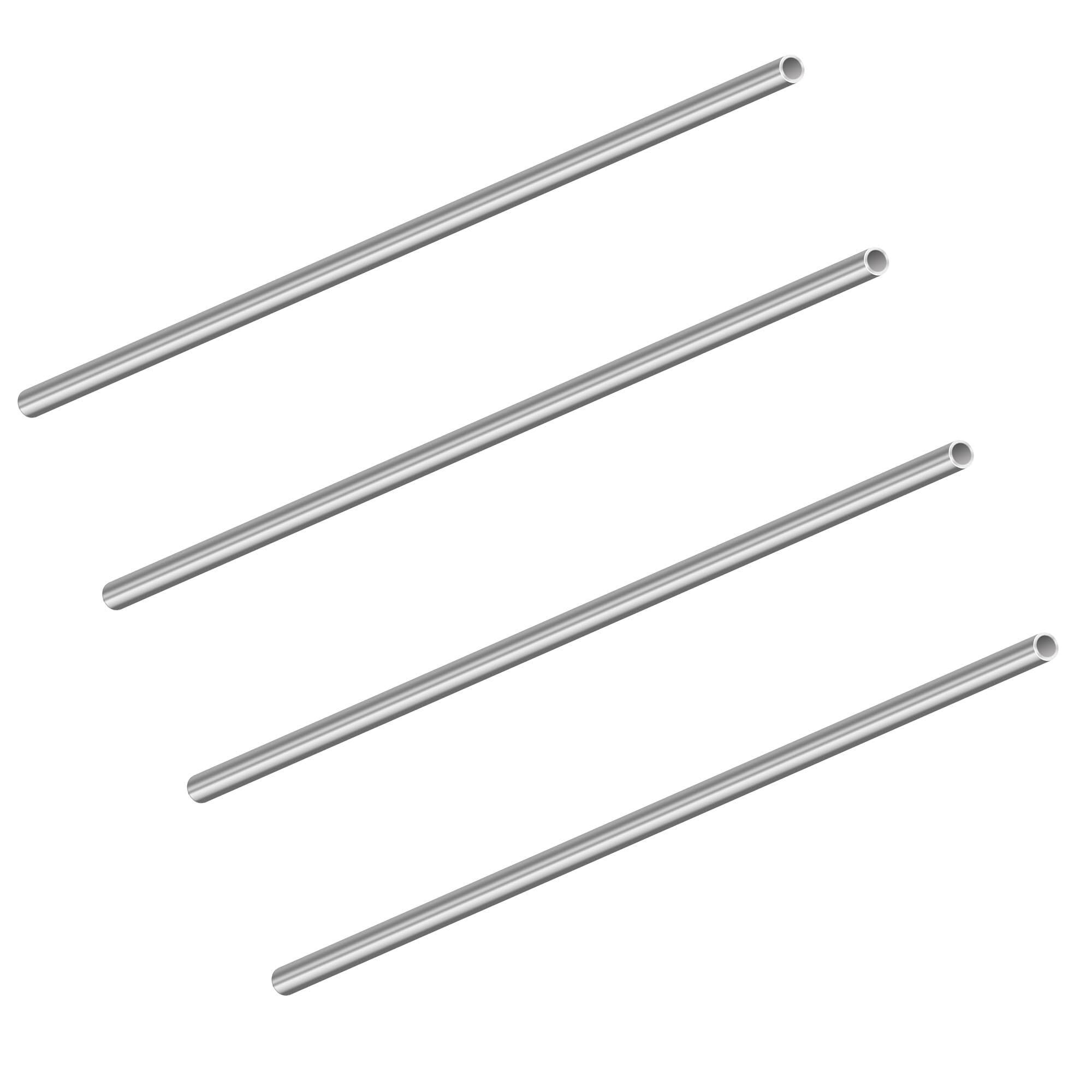 304 Stainless Steel Tube, 304 Stainless Tubes 2-13mm OD x 0.5-1mm Wall 200mm 4 Pack(4mm x 0.5mm x 200mm)