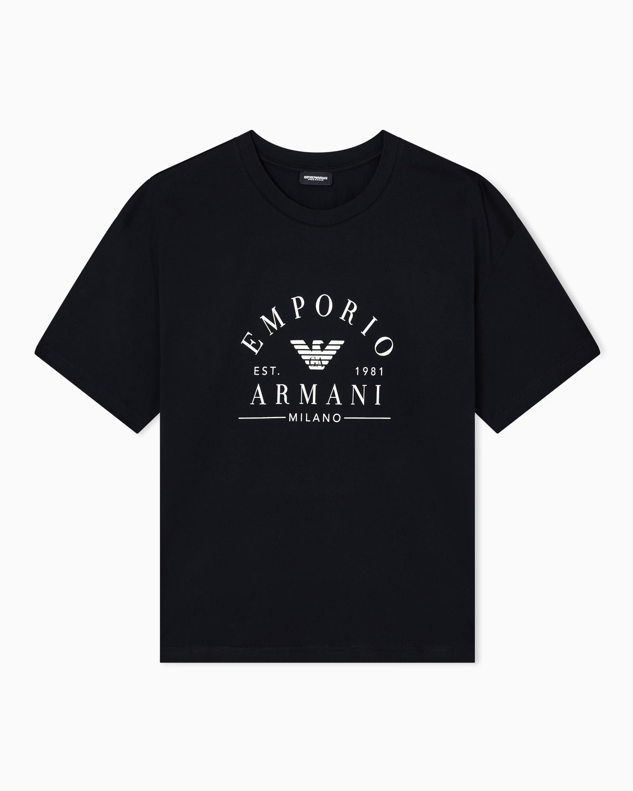 Woman's Iconic Logoband Crew Neck T-Shirt Black L Loose FIT
