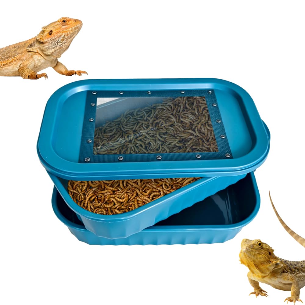 Mealworm Breeding Box, Dual Automatic Waste Sorting Live Worm Habitat Box