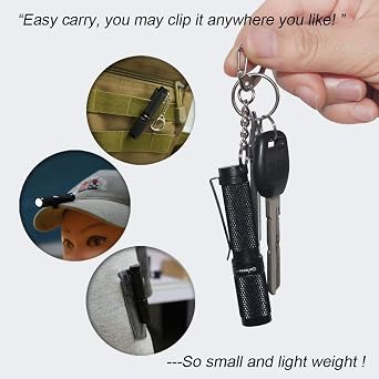 K3 AAA Mini Keychain Flashlight Bright with Diffuser 150 Lumens 3 Modes,Tiny Small Multipurpose Caplamp Camplamp Tablelamp Candle for EDC Emergency Dog Walking Outdoor (K3 2 Pack)