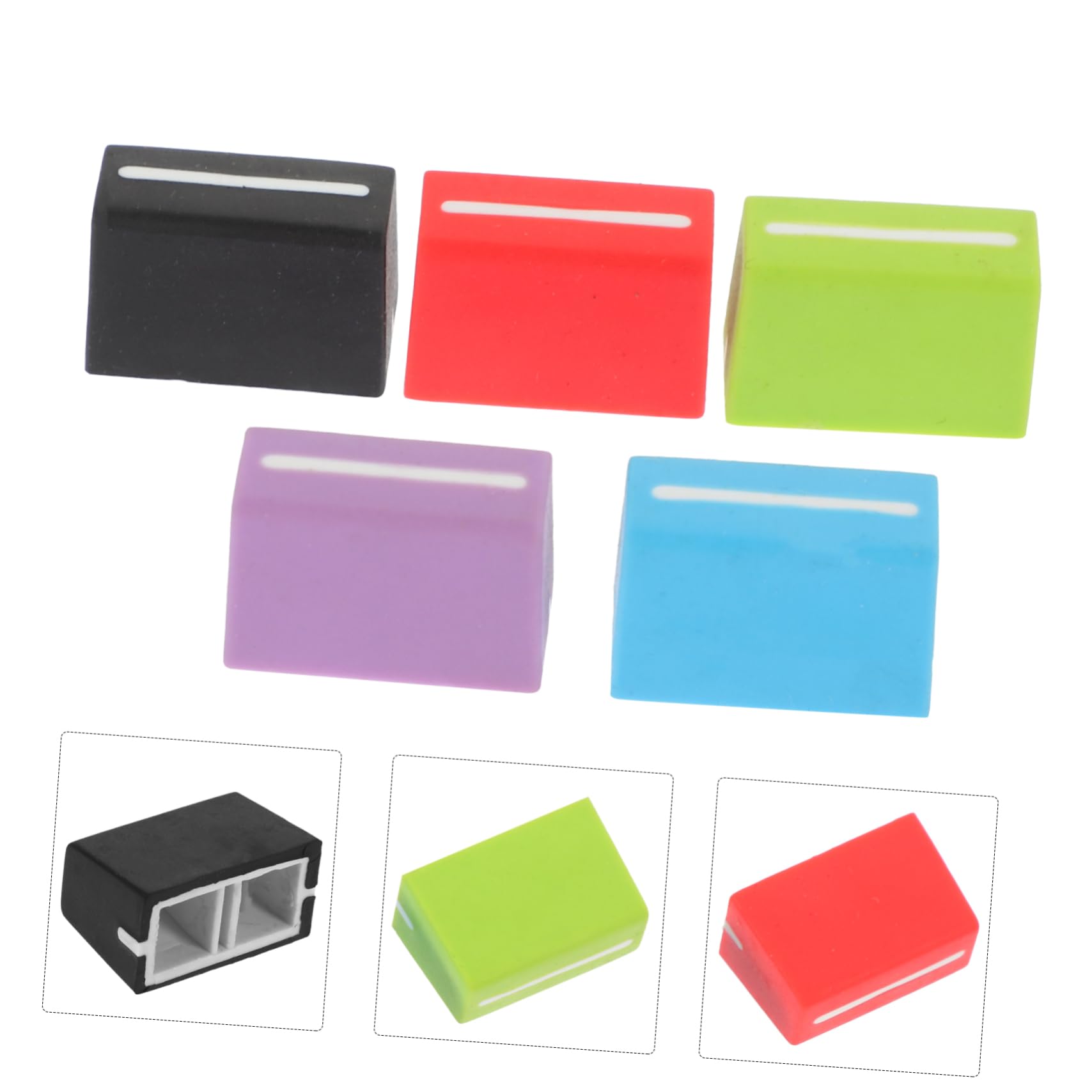Vaguelly 25piezas Tapa De Reemplazo Para Deslizantes De Consola De Sonido De Morado Compatible Mezcladores y Controladores Diseño Ergonómico Para Ajustes De Audio Efectivos