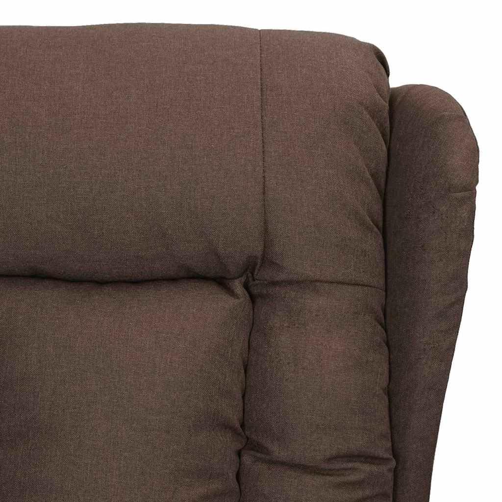 Elektryczny fotel do masażu taupe z tkaniny