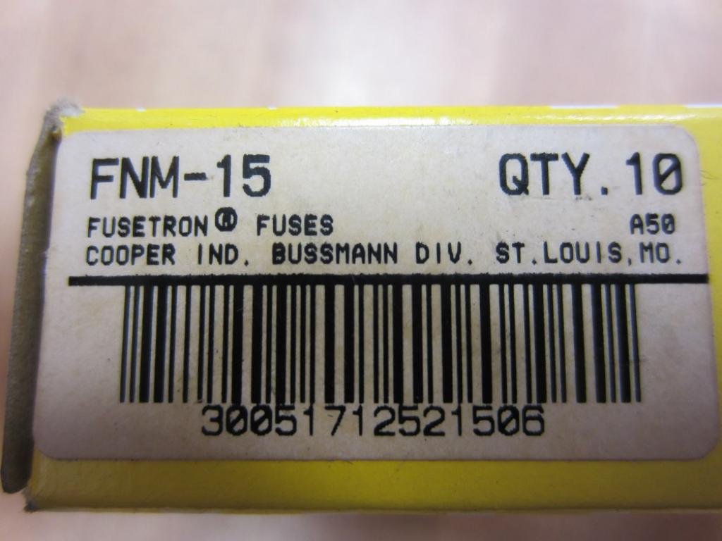 Bussmann FNM-15 bezpiecznik Fusetron FNM15 (10 sztuk)