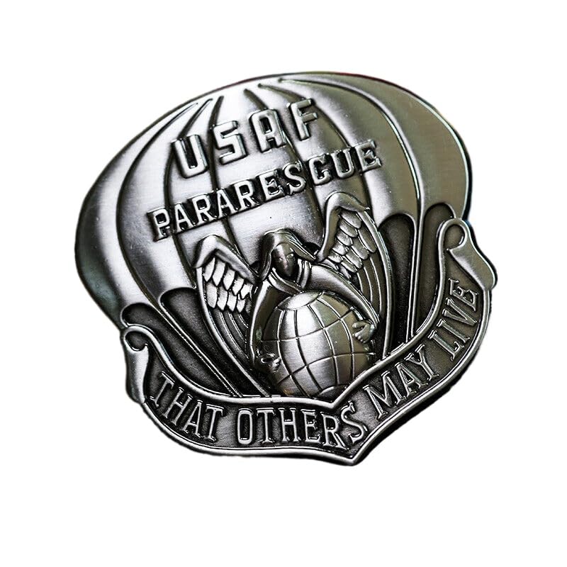 Reproduction USAF AFSOC AIR FORCE SPECIAL OPERATIONS PJ PARARESCUE BERET BADGE silver gray