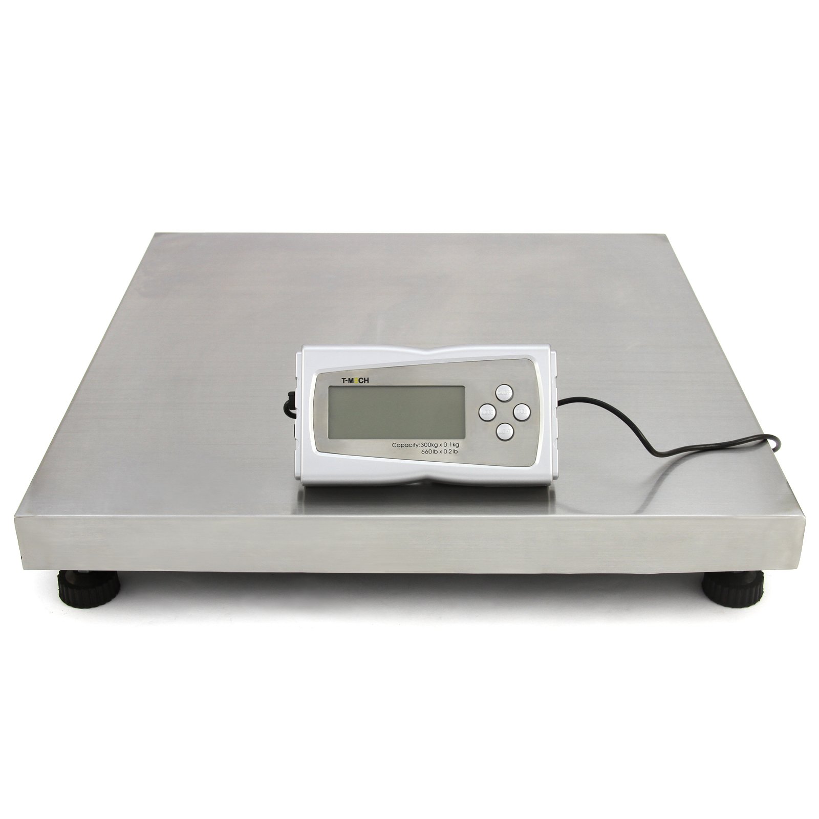 T-Mech - Bilancia Veterinaria 50 x 50cm per Pesare Animali Domestici e da Fattoria 300kg con Display LCD