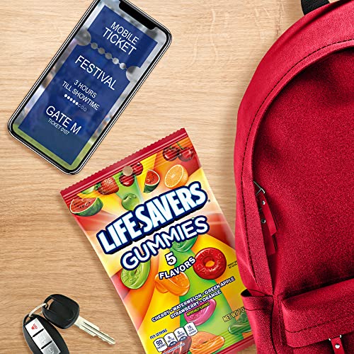 LIFE SAVERS 5 Flavors Gummies Candy Bag, 7 ounce (Pack of 12) - image 6