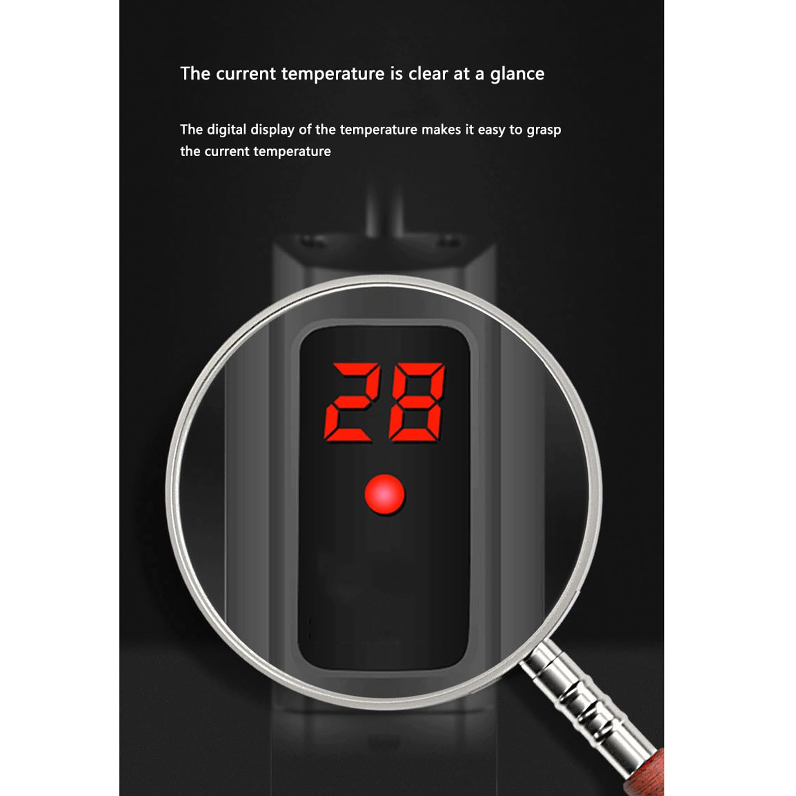 Asta di Riscaldamento per Acquario Termostato Visualizzazione Digitale Vetro Esterno Controllo Temperatura Serbatoio con Manicotto Protettivo AntiGraffio,300W