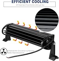 Vista 4 de LED Light Bar, YITAMOTOR 2PCS 72W 14Inch LED Work Light Spot Flood Combo LED Light Pods Offroad 12V Driving Light Fog Lamp Boat Light Waterproof