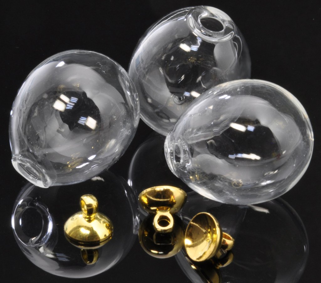 Amazon.co.jp: starPG たまご型 20mm ガラスドーム キャップ付き 10