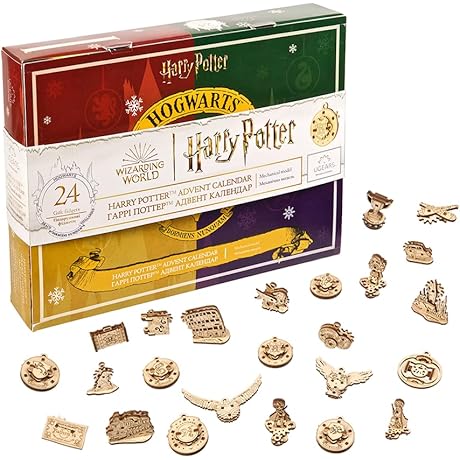 UGEARS Harry Potter Advent Calendar: Magical Christmas Countdown with Fidget Model Assembly