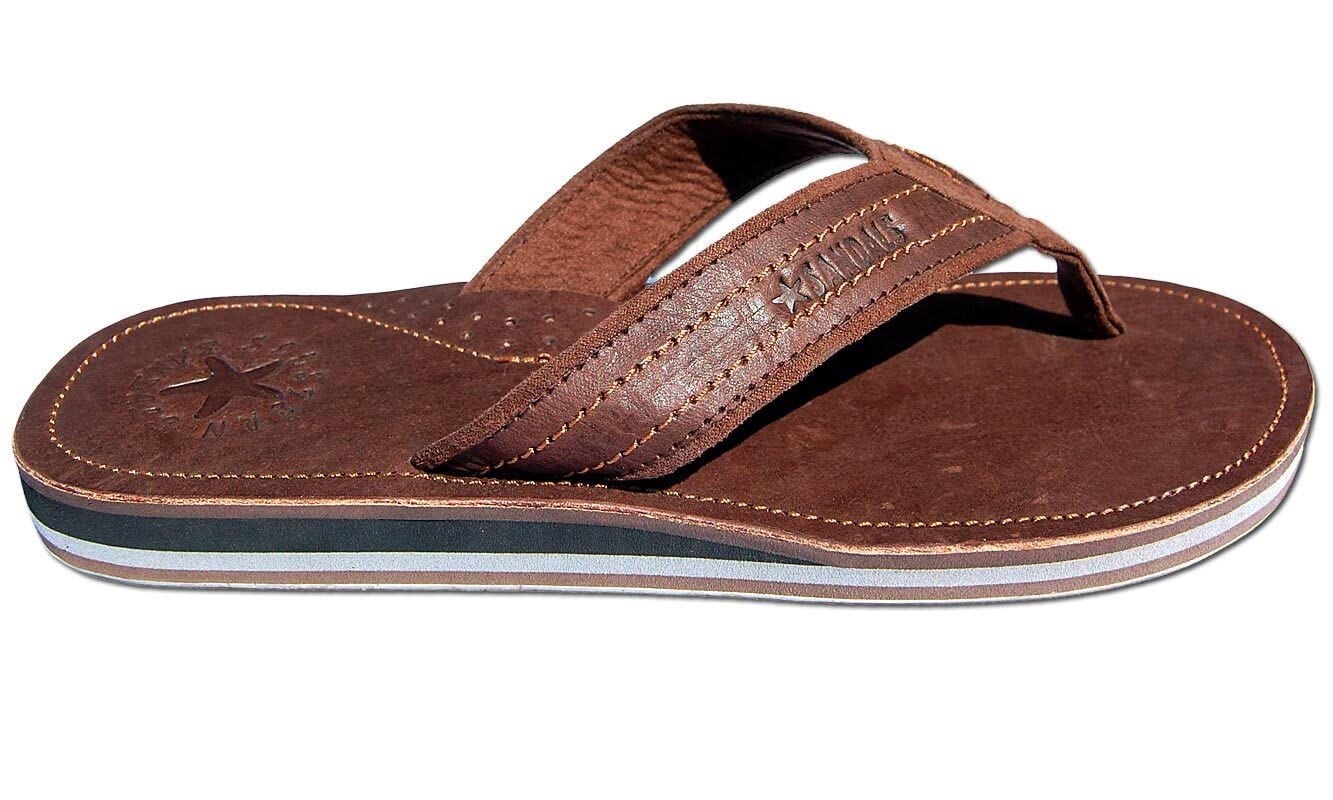 Herren Leder Zehentrenner Zehensandale Zehensteg Sandalen Gr.40-50/2364.dbw