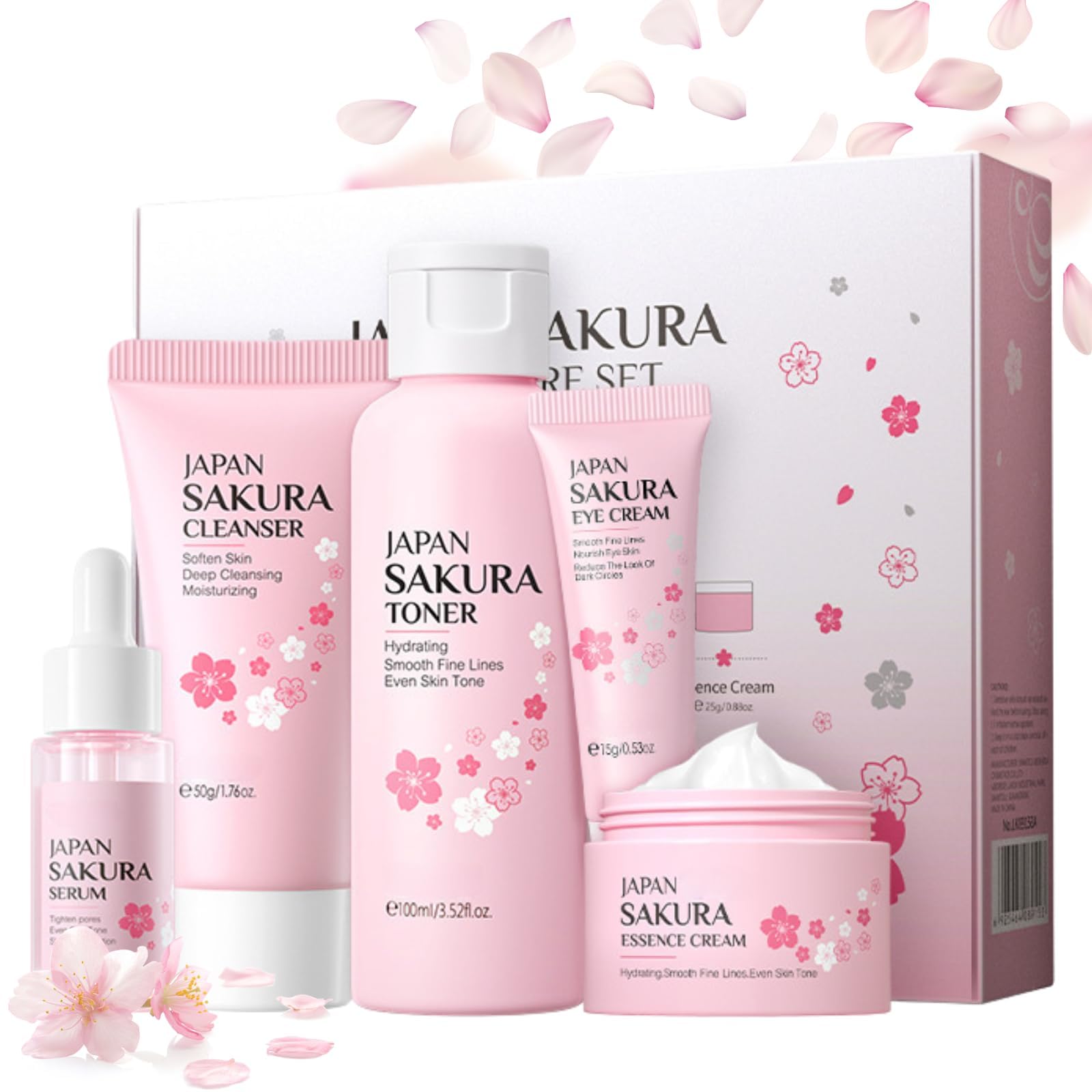 Sakura Skin Care Sets & Kits,Girls Pamper Set, Face Care Sets For Women,Cherry Blossom Skincare Teenage Girls Gifts