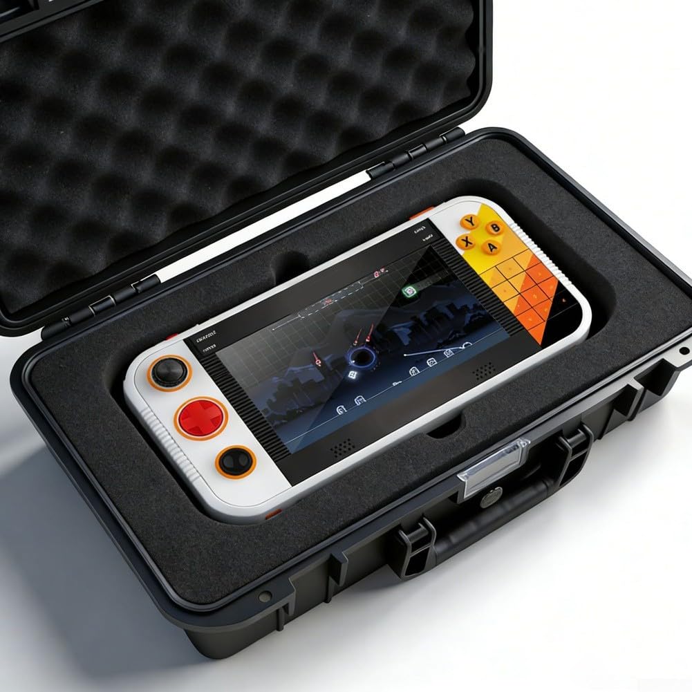 Custodia rigida impermeabile IP67 per Gamestation Go, custodia da viaggio antiurto con rivestimento morbido per console e cavi