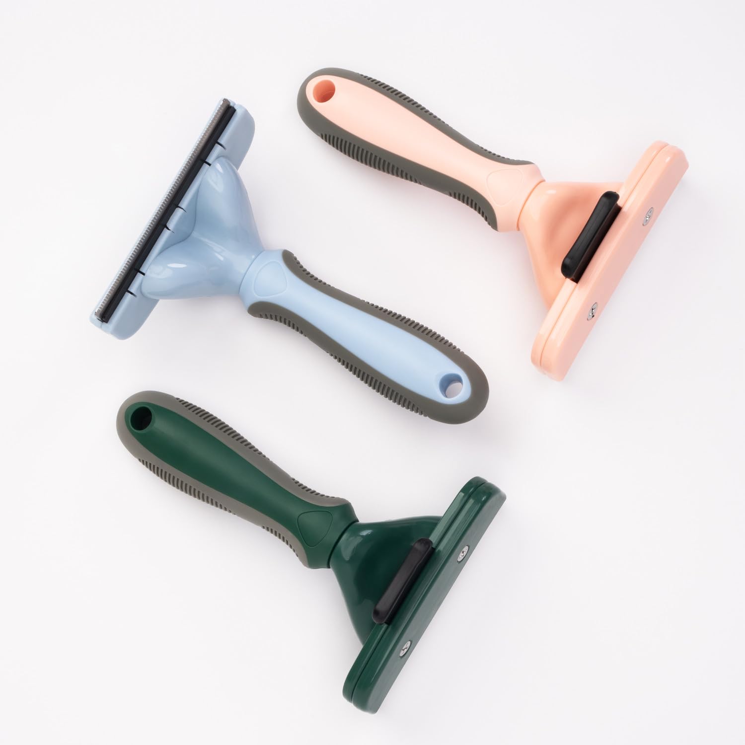 Deshedding Grooming Tool for Dogs and Cats with Fur Release Button for Any Length Fur with Ergonomic Handle