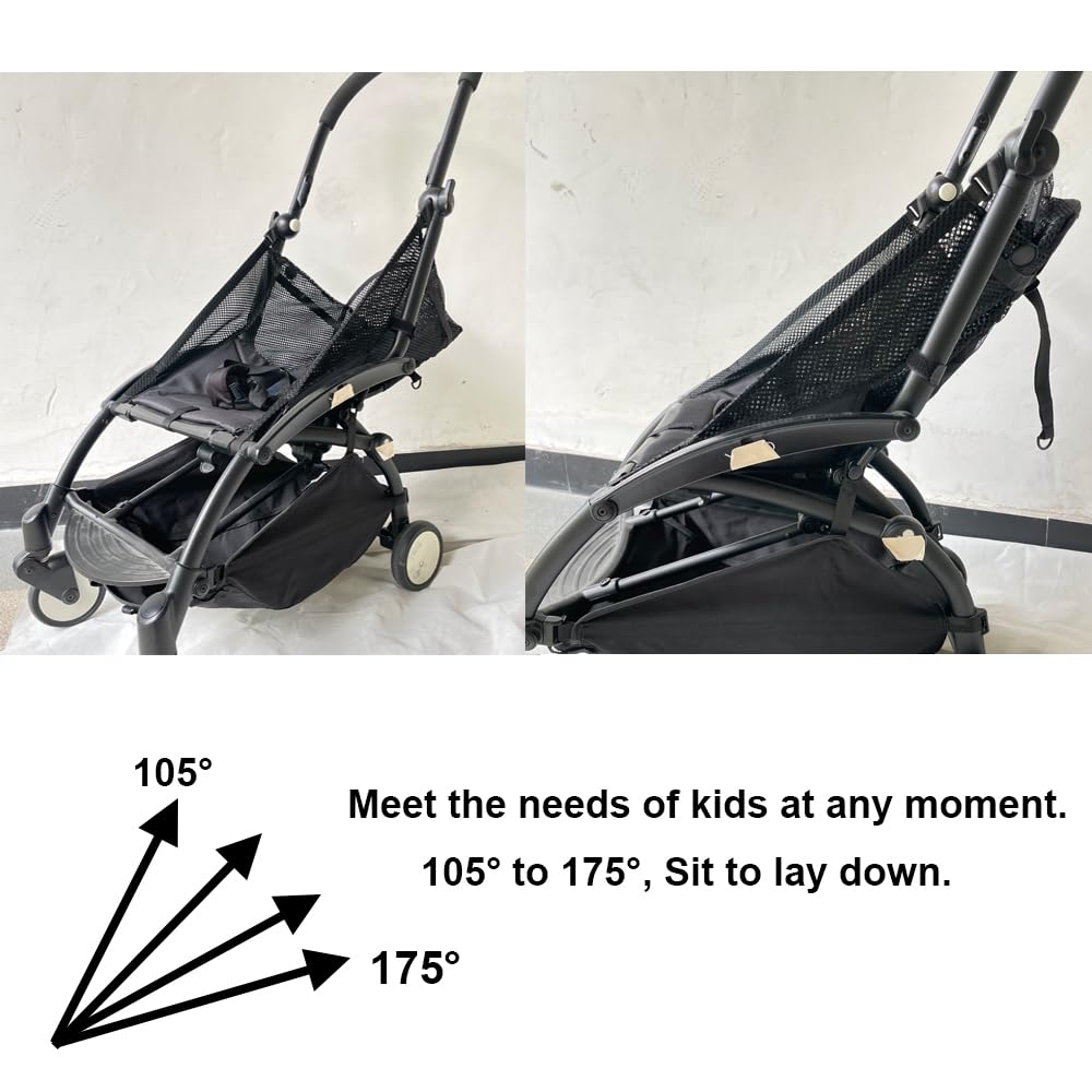 Poggiapiedi Per Passeggino Babyzen YOYO - Estensione 16cm, Tessuto Morbido, Nero - Foto 10