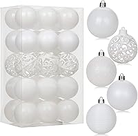 Vista 21 de 30 piezas de adornos de bola de árbol de Navidad irrompibles negros para decoración navideña