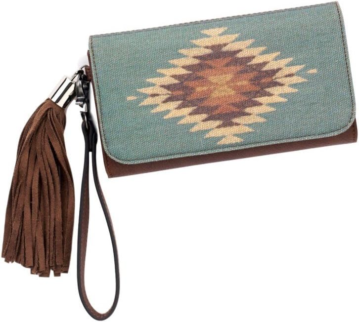 Blazin Roxx Women's Zapotec Aztec Flap Wallet Brown One Size