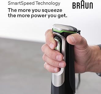 Braun MultiQuick 9 Hand Blender, Mixer, XL Food Processor, Active PowerDrive Technology, Multifunctional Bowl with 0.6L Capacity, 1200W, MQ9187XLI, Black