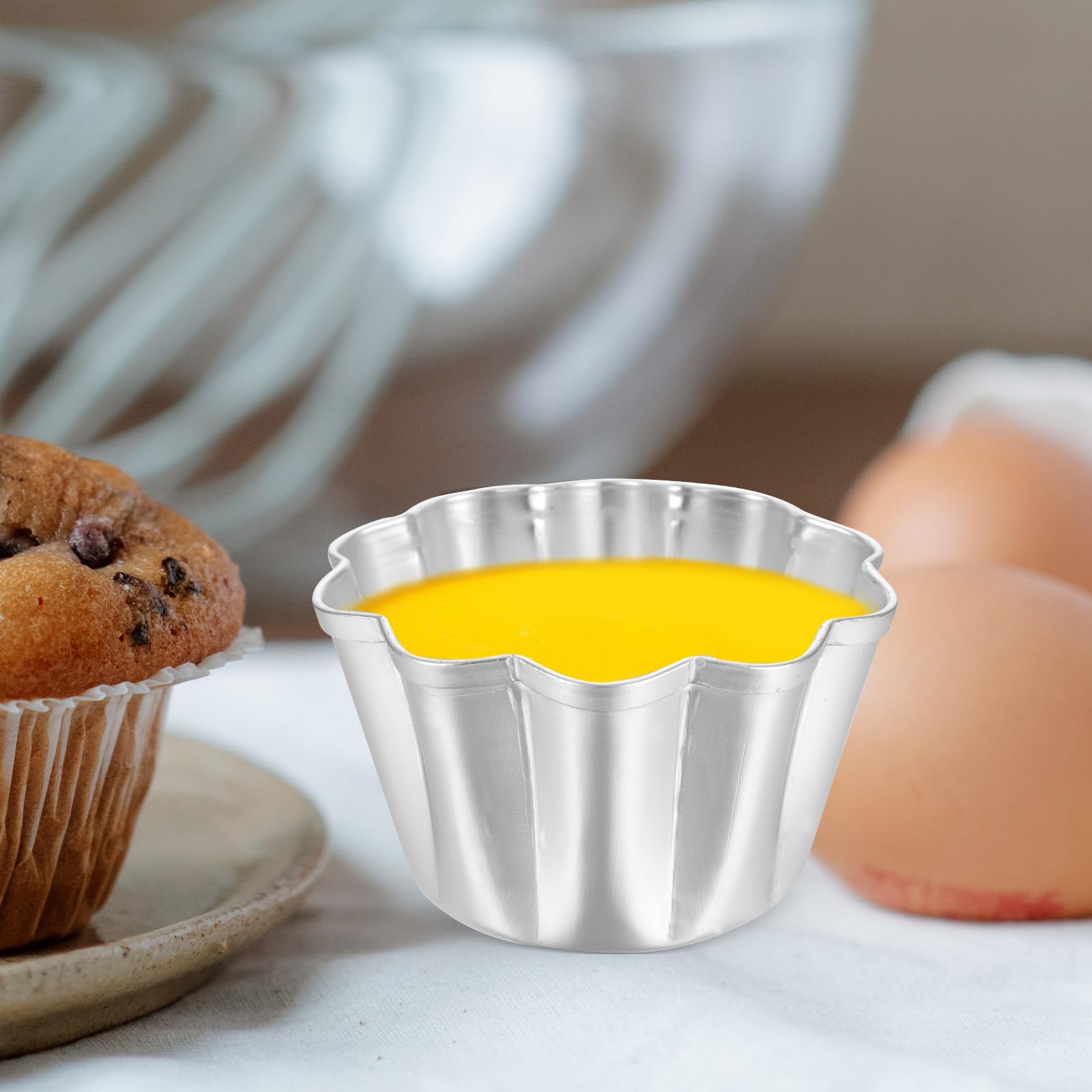 Luxshiny Juego de 2 moldes multifunción para hornear magdalenas y pasteles caseros, 6 unidades