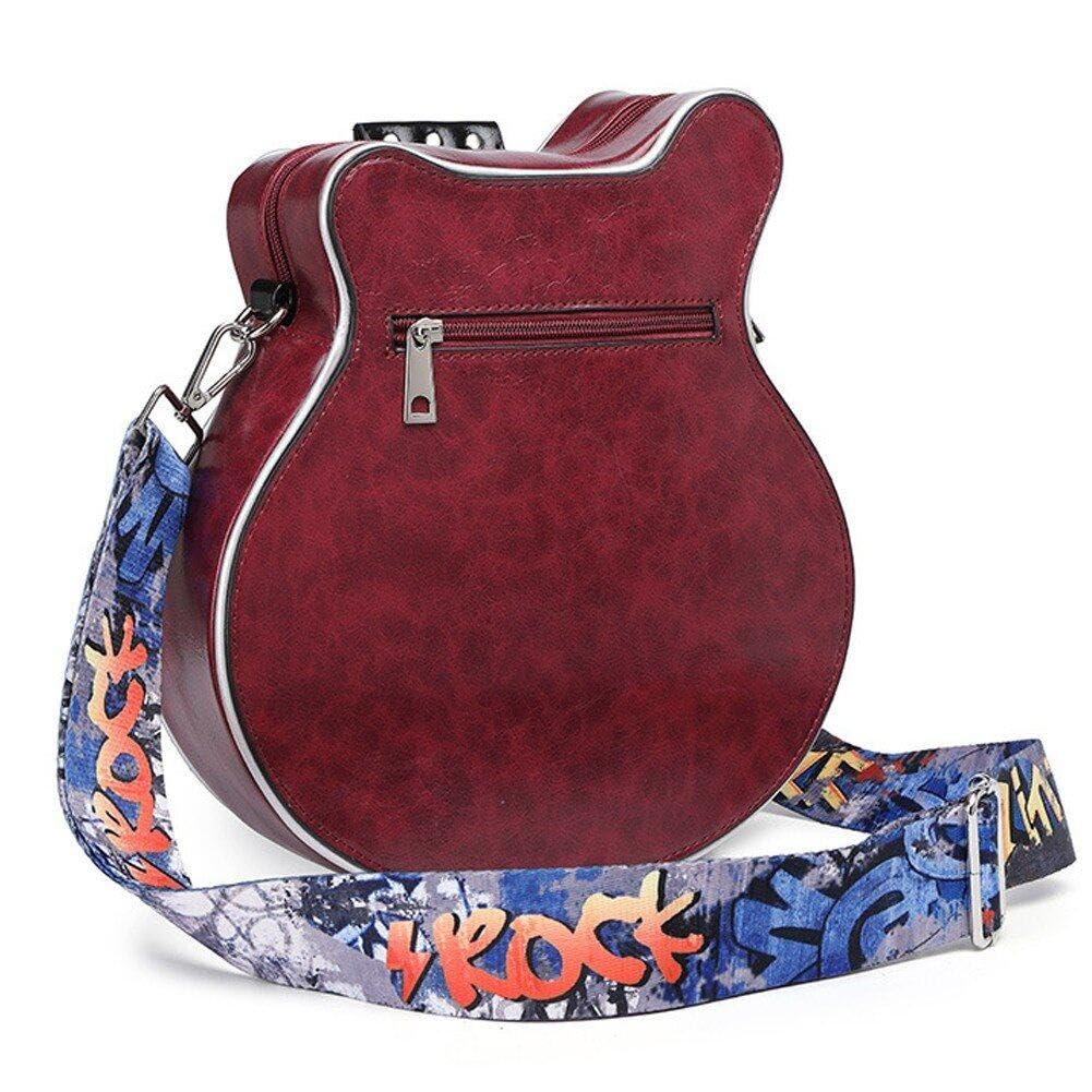Bolso Bandolera con Forma De Guitarra para Mujeres Y Hombres, Bolso De Hombro De Piel Sintética, Bolso De Mano, Regalo para Guitarra