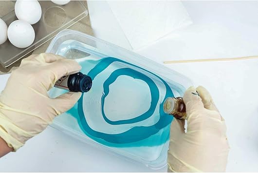 Marabu Easy Marble, Starter Colours, (021 038, 095, 067, 101, 073), 6 x 15ml, for Creating Immersion Marble Effects On Plastic, Glass, Wood, Papier Mache, Eggs, Metal, Polystyrene and More