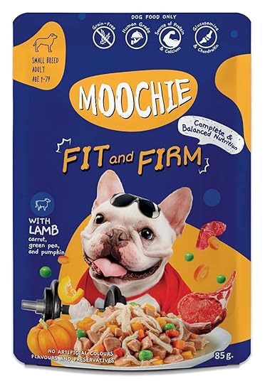 Moochie Wet Dog Food Fit&Firm?with Lamb Carrot, Green Pea, and Pumpkin 85 g (12 Pouch)