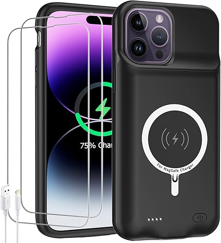 Miniatura 10 de Funda de batería para iPhone 14, actualización de 10000 mAh de alta capacidad, recargable, portátil, portátil, cargador extendido, carga