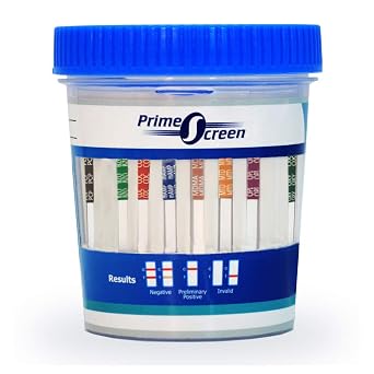 Prime Screen Multi Drug Test Cup 10 Panel Kit - Urine Screening Test MarijuanaTHC,AMP,BAR,BZO,COC,mAMP,MDMA,MTD,OPI,PCP,THC-[5 Pack]-TDOA-3104