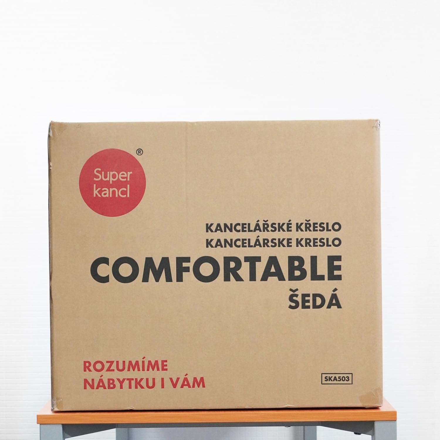 Stoff-Bürostuhl Comfortable, ergonomischer Drehstuhl bis 130 kg, mit klappbaren Armlehnen, Schreibtisch Stuhl mit Hohe Rückenlehne, grau