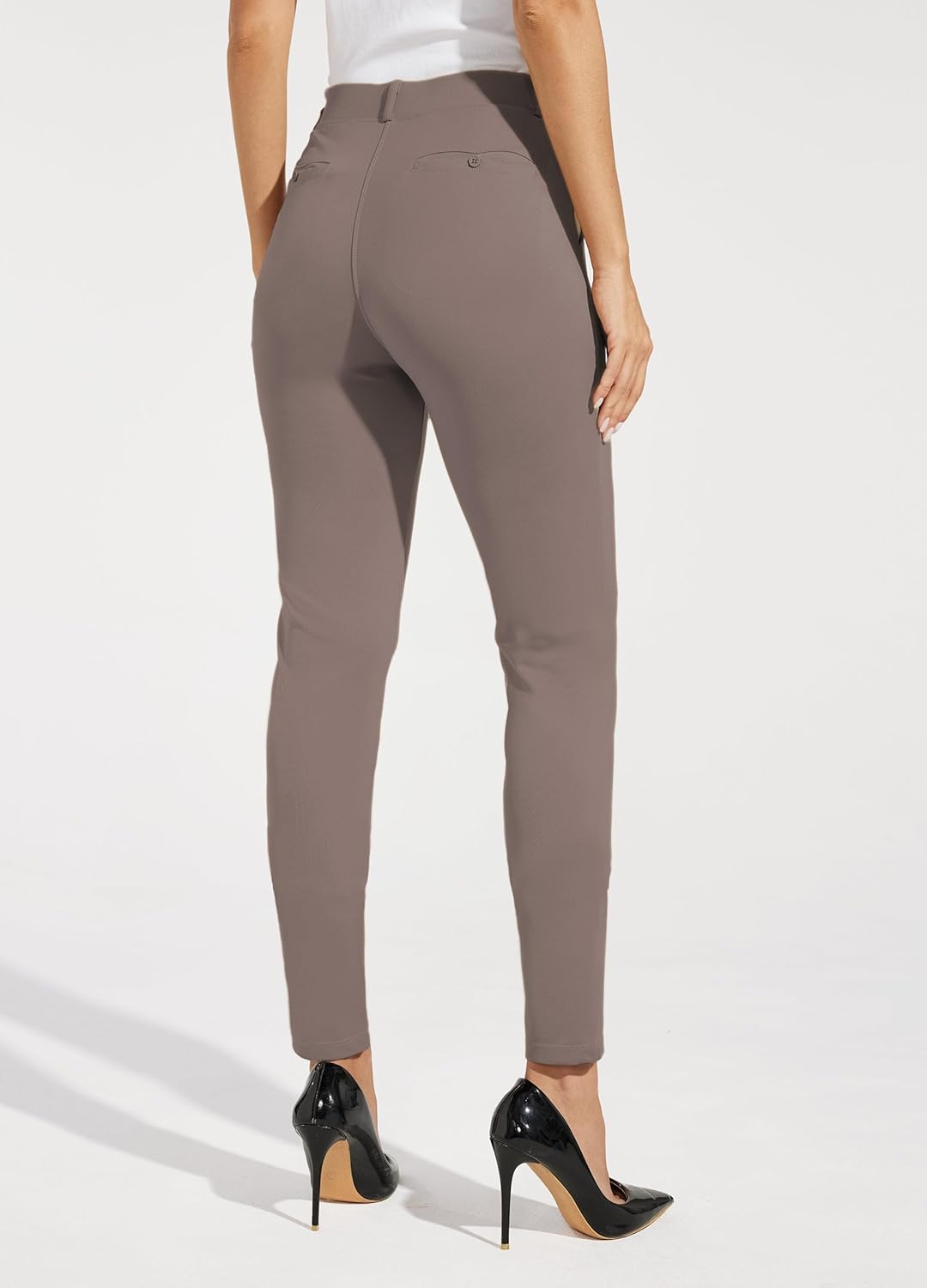 WILLIT Women's Yoga Dress Pants Skinny Work Slacks Leggings Slim Fit Stretch Office Casual Pants Pockets 27"/28"/29"/30" - Image 2