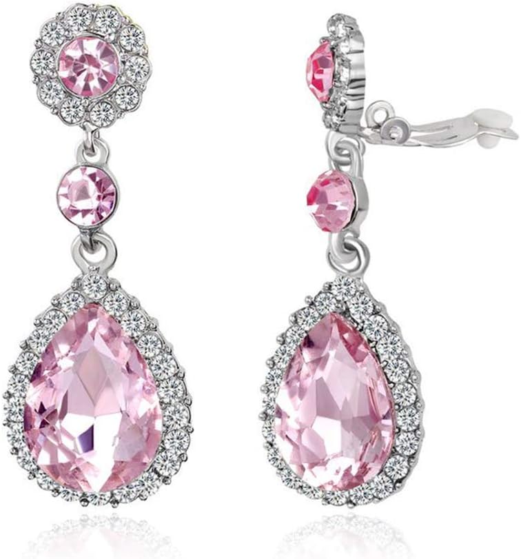 Gorgeous Austrian Crystal Rhinestone Wedding Bridal Teardrop Drop Dangle Earrings