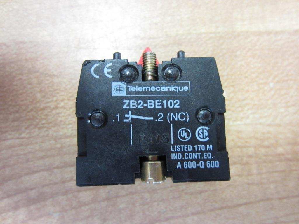 Telemecanique ZB2BE102 Pushbutton+Selector Switch Contact Block, Type