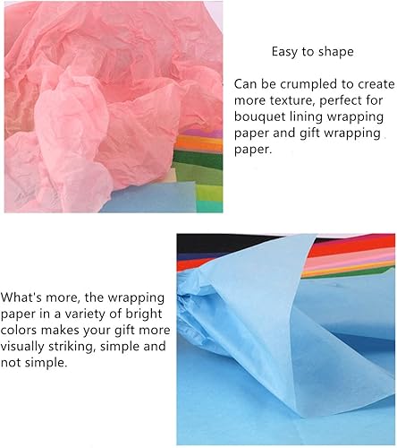 Miniatura 9 de Papel de seda a granel con estampado de flores doradas, 25 hojas de 19.7 x 27.5 pulgadas, para regalo de cumpleaños, bodas, manualidades, envoltorio