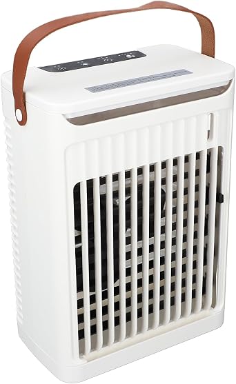 Portable Air Conditioner Humidifier Fan Cooler with 680ml 2 Cold Mists 5 Speeds 2 Cold Mists & 7 LEDs Mini Evaporative Air Conditioner
