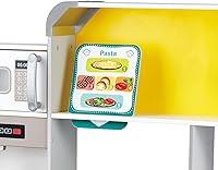 Vista 10 de Hape E3177 Cocina de Juego Deluxe con Microondas, Cafetera, Refrigerador, Horno, Placa con Sartén Diversión con Muchos Accesorios, a partir de 3