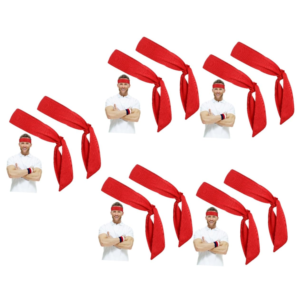Happyyami 10pezzi Fasce Sportive Regolabili Per Uomini e Donne Design Assorbe Sudore Per Tennis Corsa e Attività Fisica Resistente