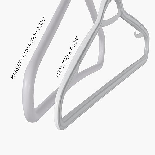 Miniatura 5 de neatfreak! Paquete de 10 perchas delgadas de plástico, color blanco