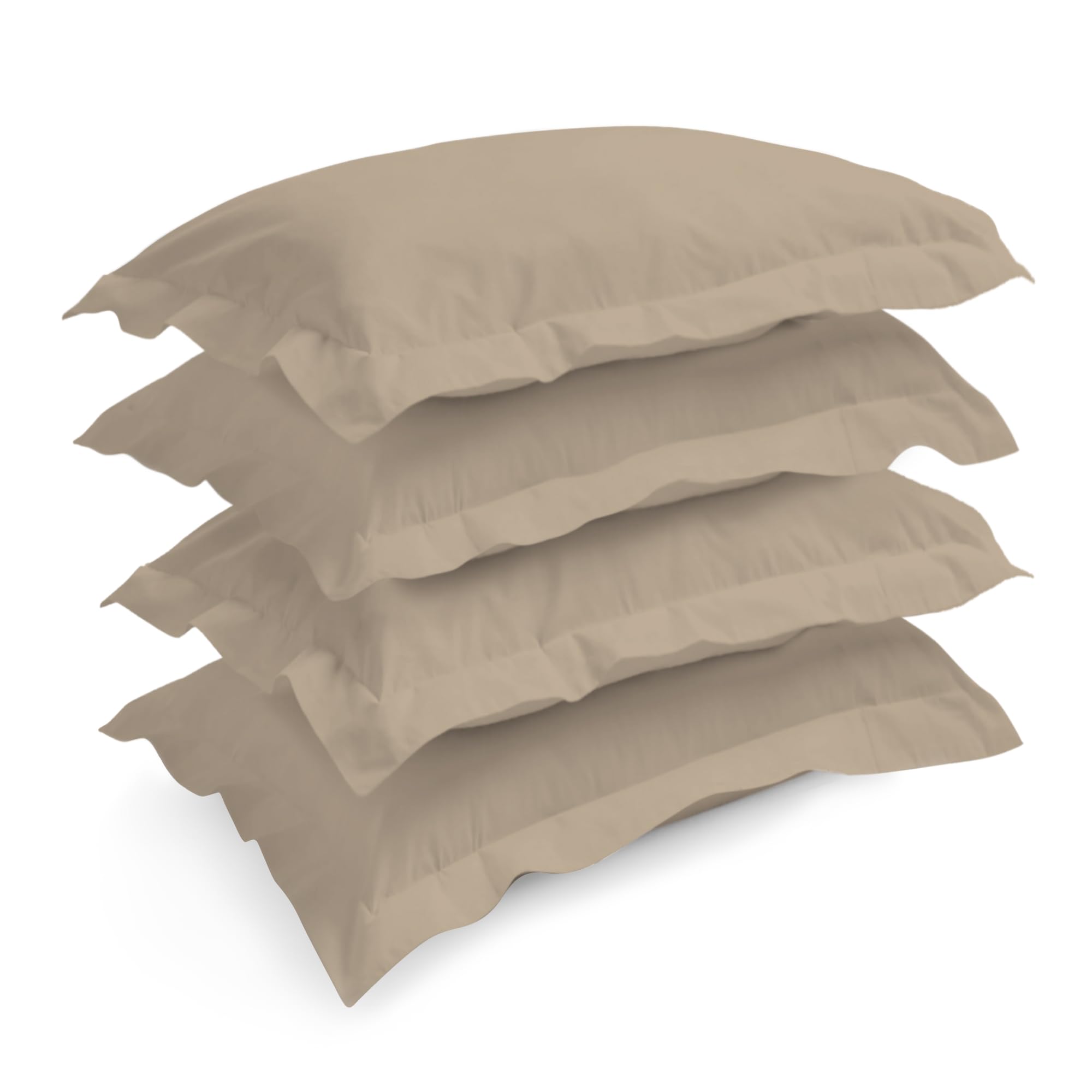 Pizuna 100% Cotton Standard Pillowcases 2 Pack White 50x75cm, 400 Thread Count Long Staple Combed Cotton Soft Pillow Cover, Sateen Weave Oxford Pillow Cases (Cooling Pillowcase 2PC) — view 8